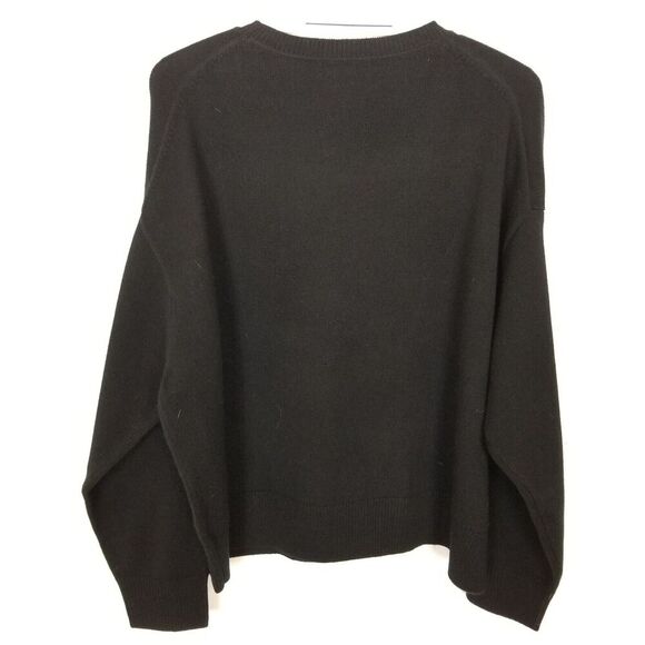 Athleta Women Merino Wool Cashmere Alpine Crewneck Sweater Sz XL Black Soft Cozy - Picture 4 of 7